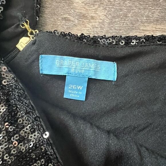 Draper James Sleeveless V-Neck Sequin Dress-Size 26W - Picture 8 of 9